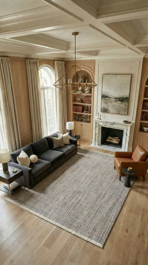 Zenit Koyu Gri Robot Süpürgeye Uyumlu Kolay Temizlenebilir Halı Salon, Oturma Odası ve Koridor Halısı RP 32 - 1